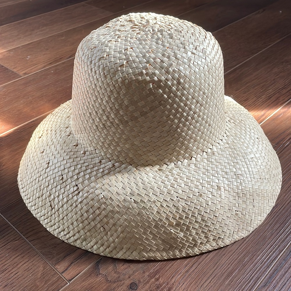 Neutral Straw Sun Hat - Women's Beach Hat - Picture 4 of 7
